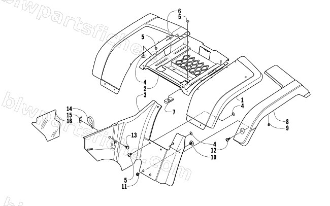 REAR BODY PANEL ASSEMBLY diagram