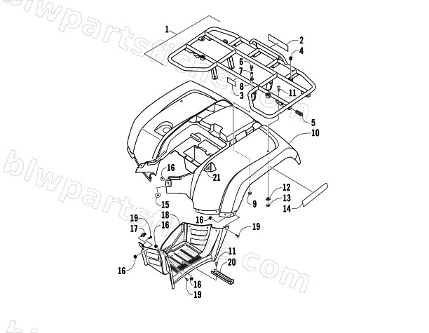 REAR BODY PANEL ASSEMBLY diagram
