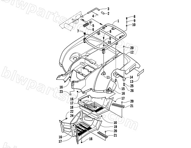 REAR BODY PANEL ASSEMBLY diagram