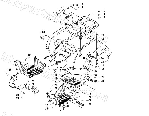 REAR BODY PANEL ASSEMBLY diagram