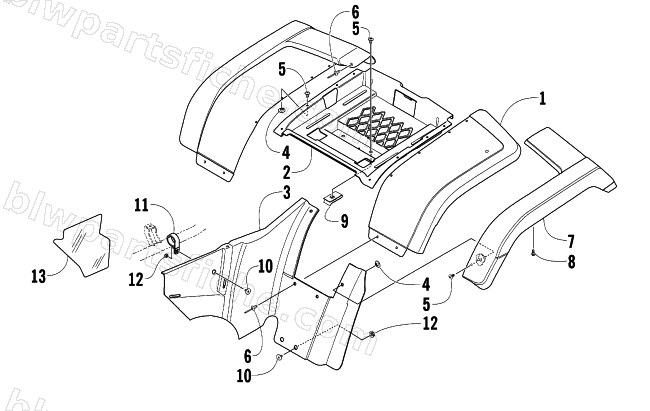 REAR BODY PANEL ASSEMBLY diagram