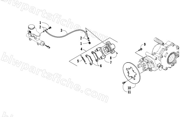 REAR BRAKE ASSEMBLY diagram