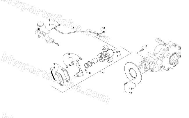 REAR BRAKE ASSEMBLY diagram