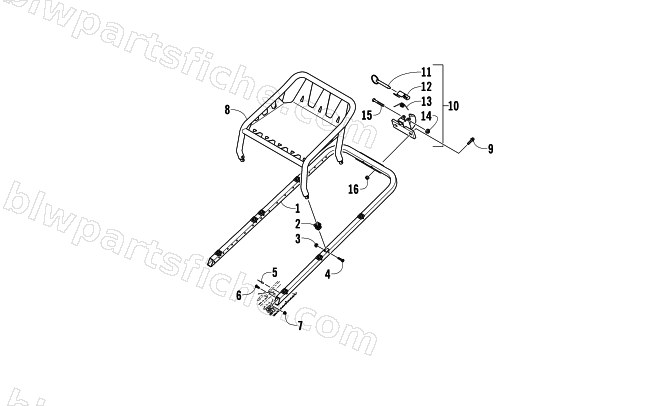 REAR BUMPER, RACK, AND HITCH ASSEMBLY diagram