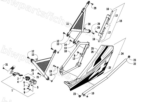REAR DOOR ASSEMBLY diagram