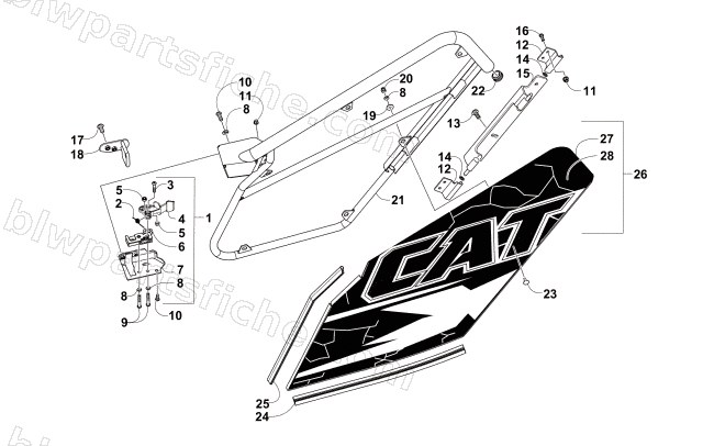 REAR DOOR ASSEMBLY diagram