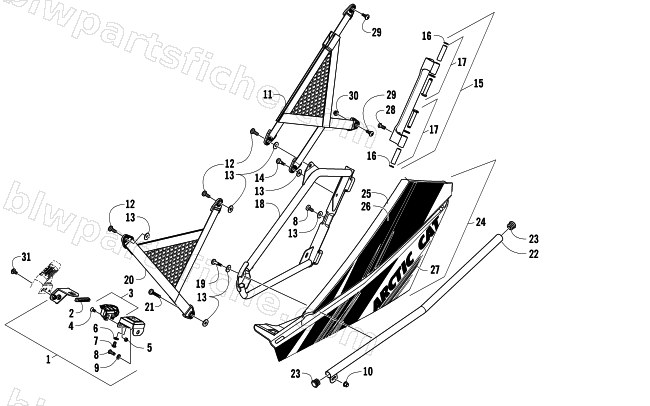 REAR DOOR ASSEMBLY diagram
