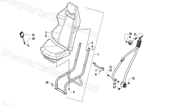 REAR SEAT ASSEMBLY diagram