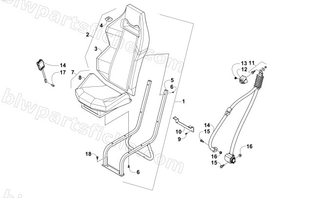 REAR SEAT ASSEMBLY diagram
