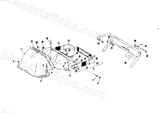 REAR SHROUD AND BUMPER diagram