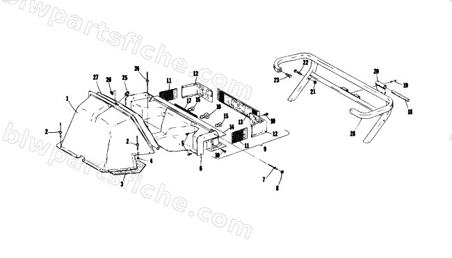 REAR SHROUD AND BUMPER diagram