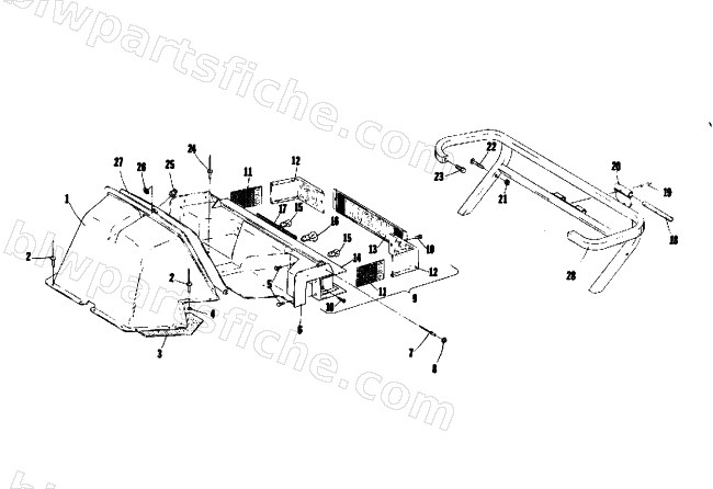 REAR SHROUD AND BUMPER diagram