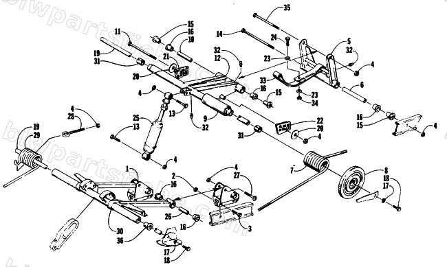REAR SUSPENSION ARM ASSEMBLIES diagram