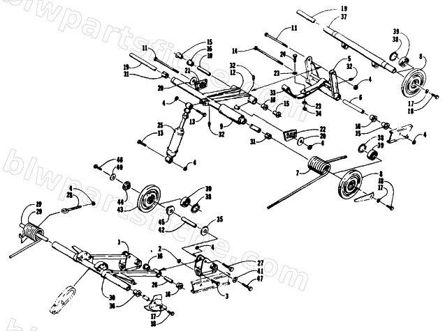 REAR SUSPENSION ARM ASSEMBLIES diagram