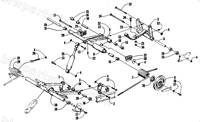 REAR SUSPENSION ARM ASSEMBLIES diagram