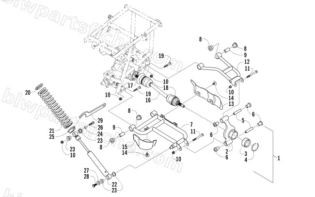 REAR SUSPENSION ASSEMBLY diagram