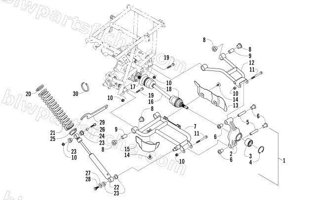 REAR SUSPENSION ASSEMBLY diagram