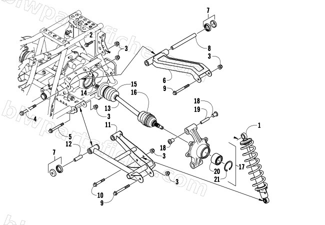 REAR SUSPENSION ASSEMBLY diagram
