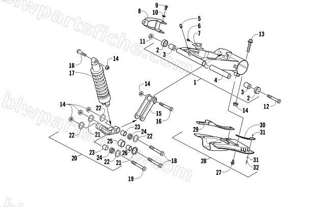 REAR SUSPENSION ASSEMBLY diagram