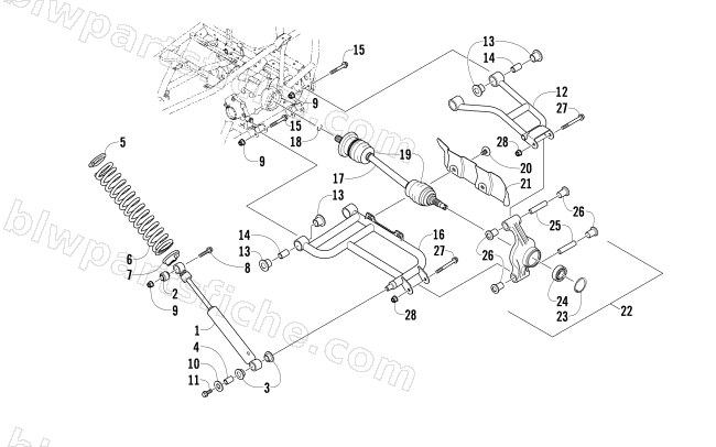 REAR SUSPENSION ASSEMBLY diagram