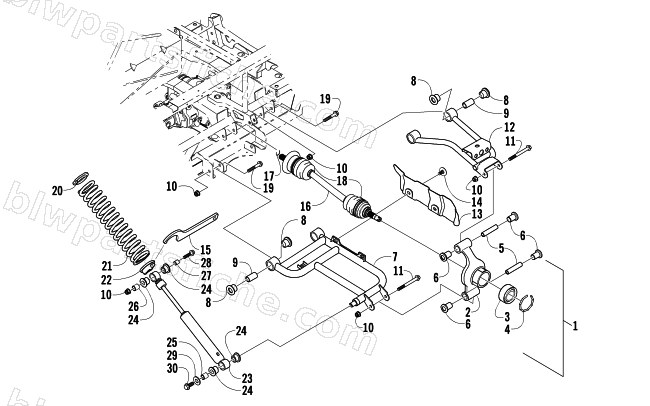 REAR SUSPENSION ASSEMBLY diagram