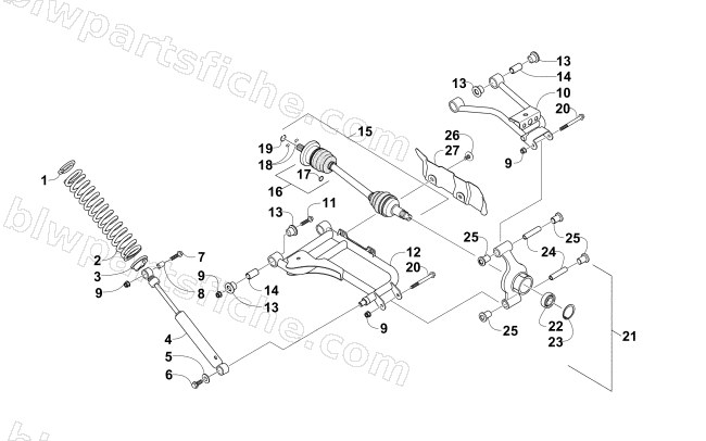 REAR SUSPENSION ASSEMBLY diagram
