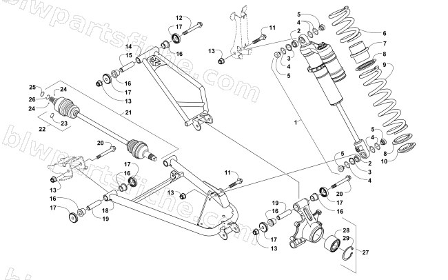 REAR SUSPENSION ASSEMBLY diagram