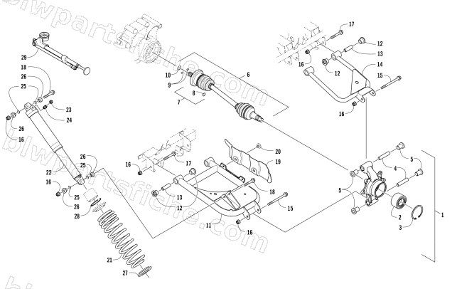 REAR SUSPENSION ASSEMBLY diagram