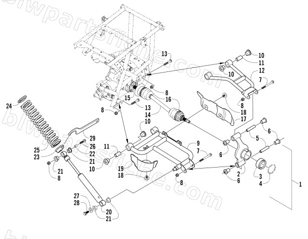 REAR SUSPENSION ASSEMBLY diagram