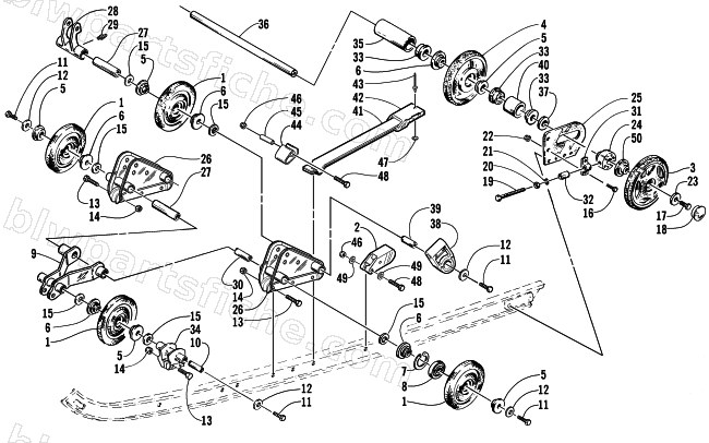 REAR SUSPENSION AXLE ASSEMBLY diagram