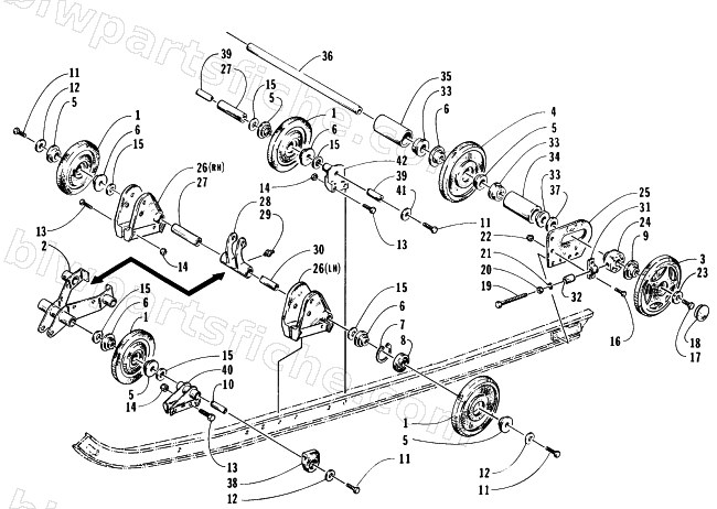 REAR SUSPENSION AXLE ASSEMBLY diagram