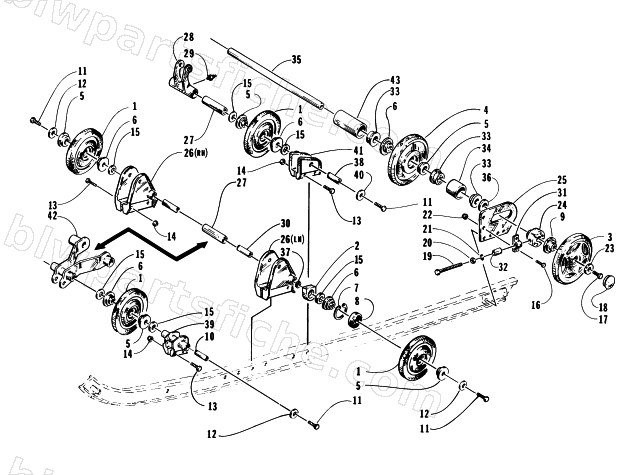 REAR SUSPENSION AXLE ASSEMBLY diagram
