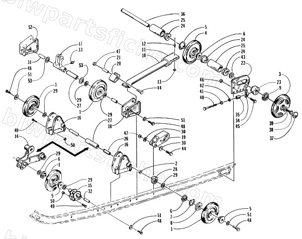 REAR SUSPENSION AXLE ASSEMBLY diagram