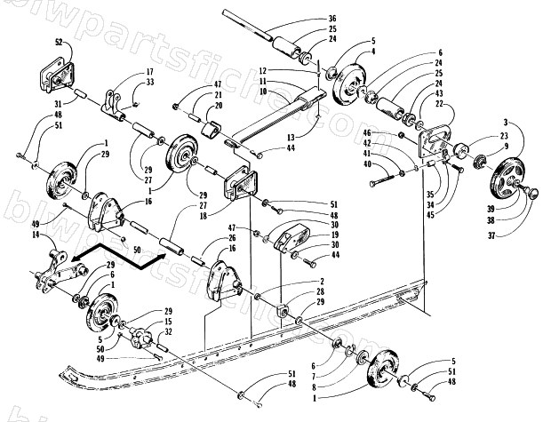 REAR SUSPENSION AXLE ASSEMBLY diagram