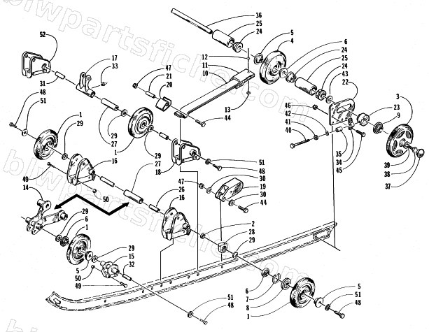 REAR SUSPENSION AXLE ASSEMBLY diagram