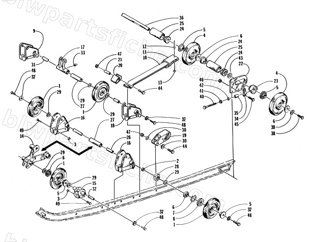 REAR SUSPENSION AXLE ASSEMBLY diagram