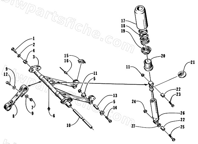 REAR SUSPENSION - FRONT ARM diagram