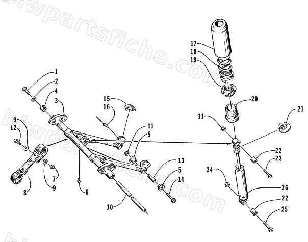 REAR SUSPENSION - FRONT ARM diagram