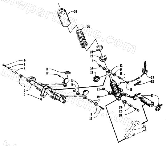 REAR SUSPENSION FRONT ARM ASSEMBLIES diagram