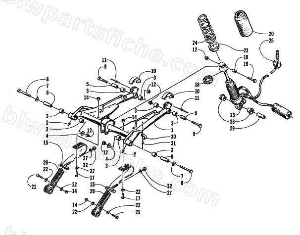 REAR SUSPENSION - FRONT ARM ASSEMBLY diagram