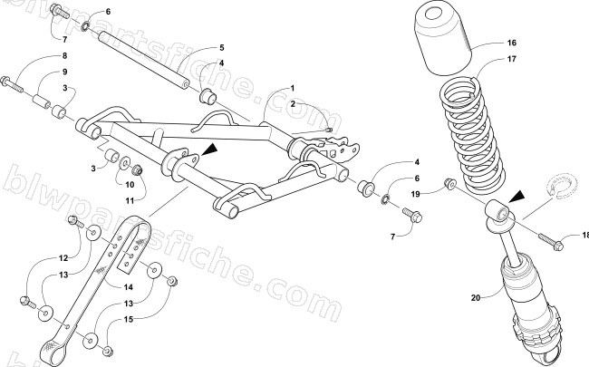 REAR SUSPENSION FRONT ARM ASSEMBLY diagram