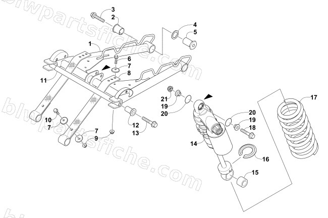 REAR SUSPENSION FRONT ARM ASSEMBLY diagram