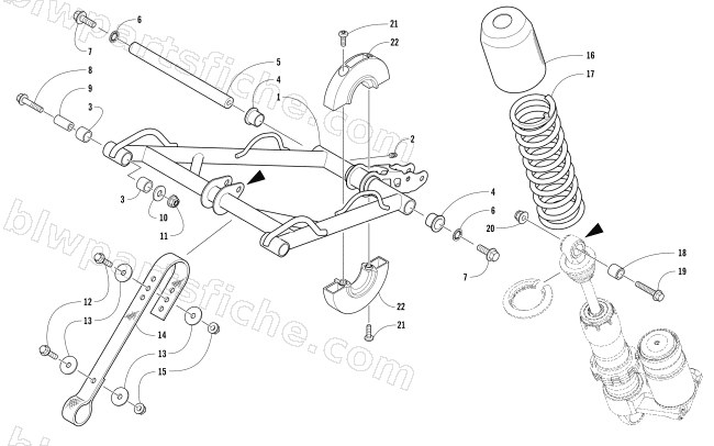 REAR SUSPENSION FRONT ARM ASSEMBLY diagram
