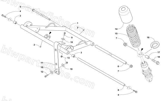 REAR SUSPENSION FRONT ARM ASSEMBLY diagram