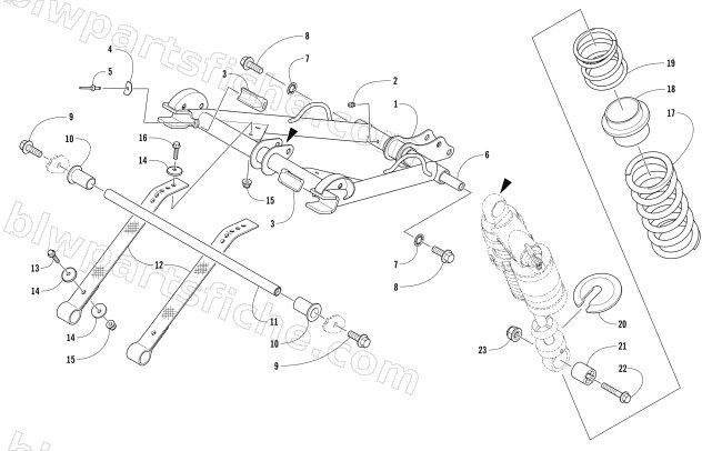 REAR SUSPENSION FRONT ARM ASSEMBLY diagram