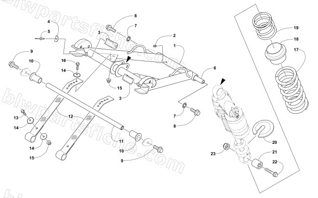 REAR SUSPENSION FRONT ARM ASSEMBLY diagram