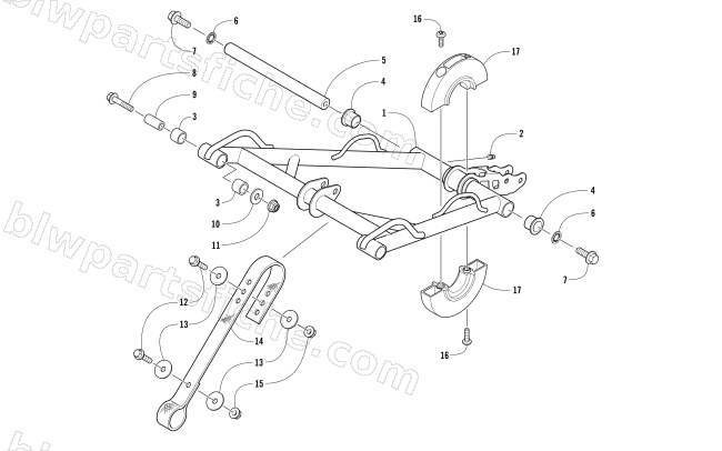 REAR SUSPENSION FRONT ARM ASSEMBLY diagram