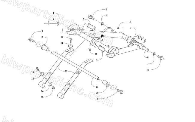 REAR SUSPENSION FRONT ARM ASSEMBLY diagram
