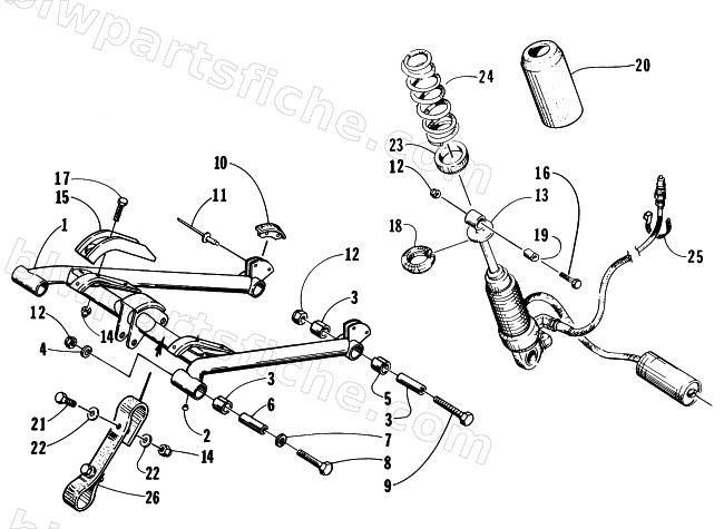 REAR SUSPENSION - FRONT ARM ASSEMBLY diagram