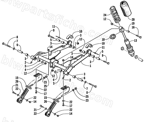 REAR SUSPENSION FRONT ARM ASSEMBLY diagram